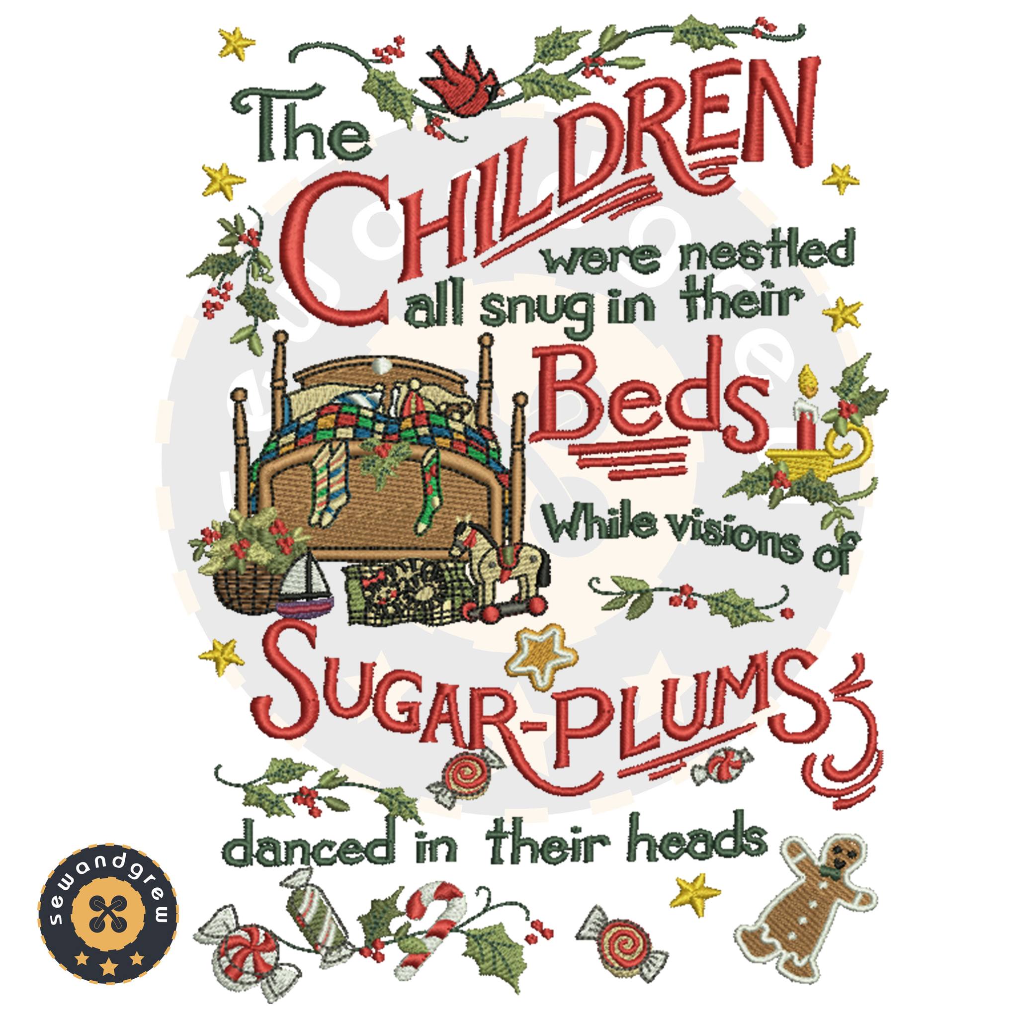 SUGAR PLUMS EMBROIDERY PATTERN