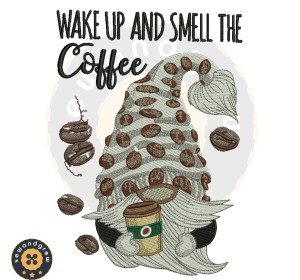 Smell The Coffee Embroidery Design