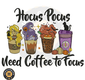 Hocus Pocus Embroidery Design