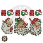 HO HO HO SANTA FACES DESIGN