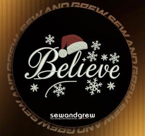 Believe Logo Digital Embroidery Design