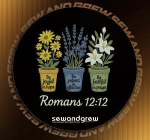 Blessing Verse Embroidery Design
