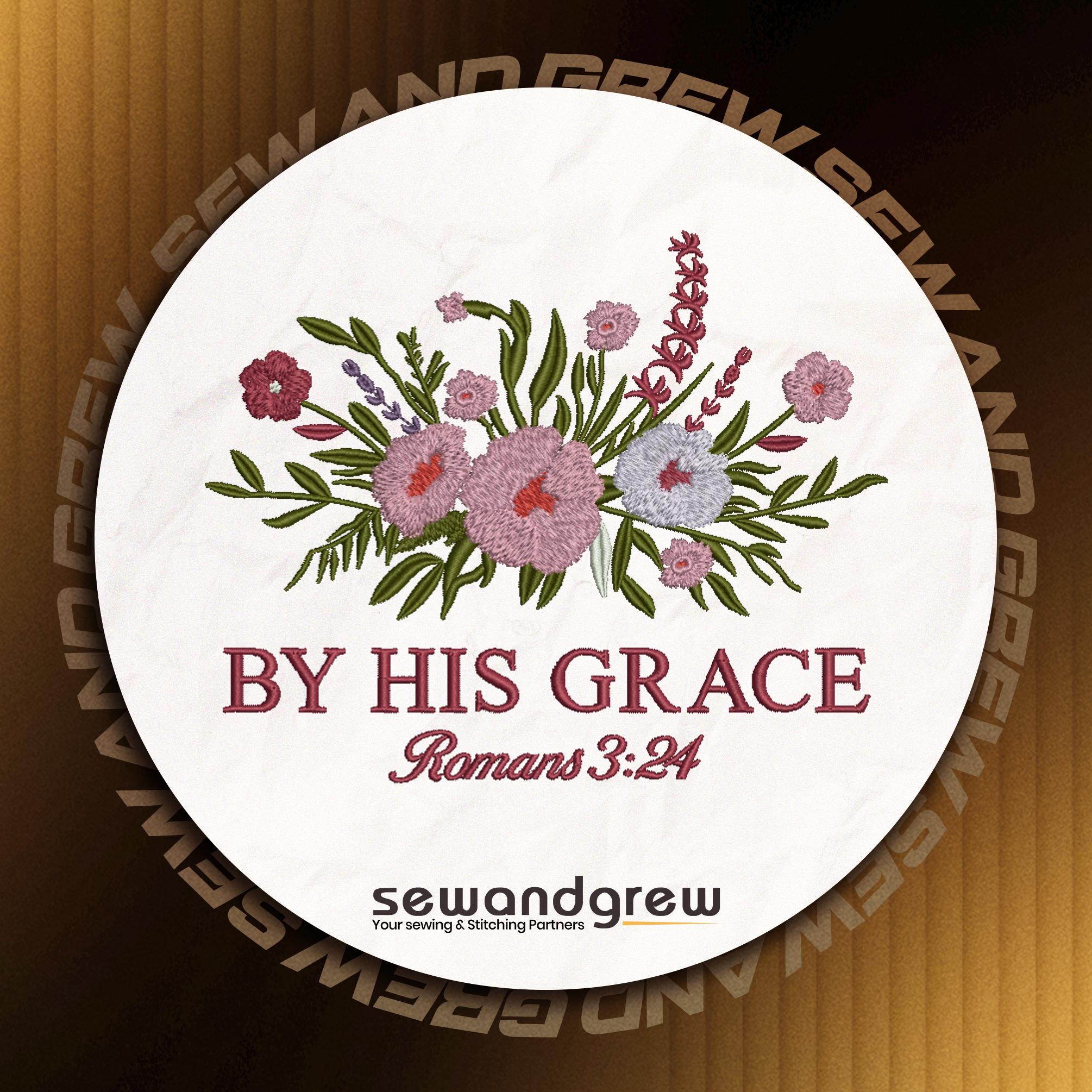 By His Grace Embroidery design
