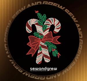 FSL Candy Cane Embroidery Design