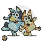 Bluey Dog Embroidery Design