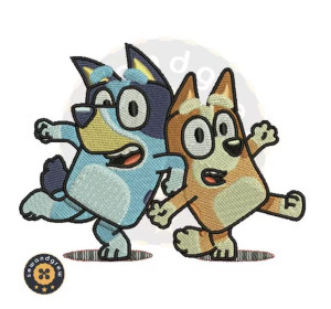 Bluey Dog Embroidery Design