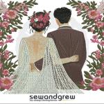 wedding Couple 2 | 5 inch | Embroidery Design