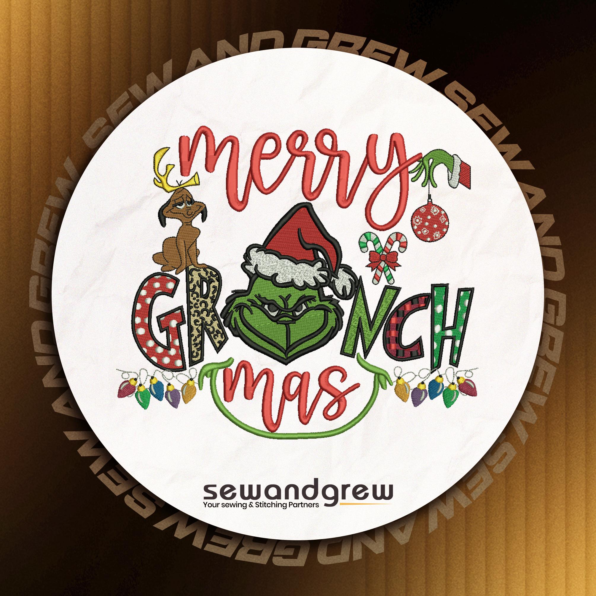 Christmas Grinchmax Embroidery Design