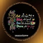 Cut with hope 5 inch Embroidery Design