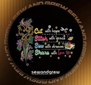 Cut with hope 5 inch Embroidery Design