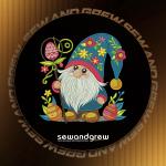 Cute Easter Gnome Embroidery Design