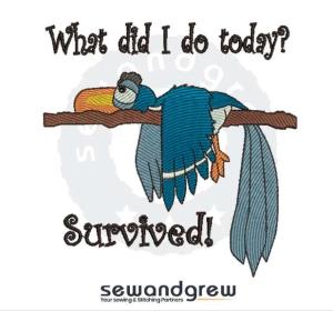 I Survived Embroidery design