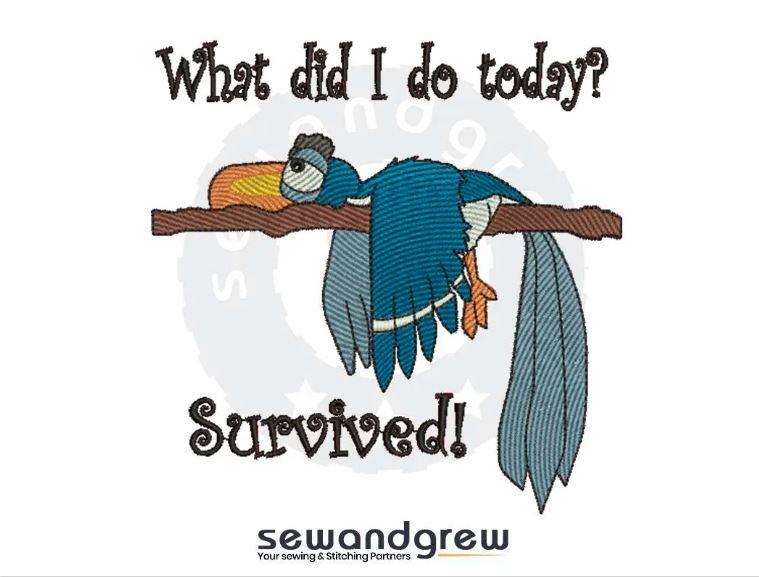 I Survived Embroidery design