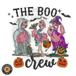 Flamingo Halloween Embroidery Design