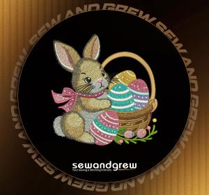 Easter Bunny Embroidery Design