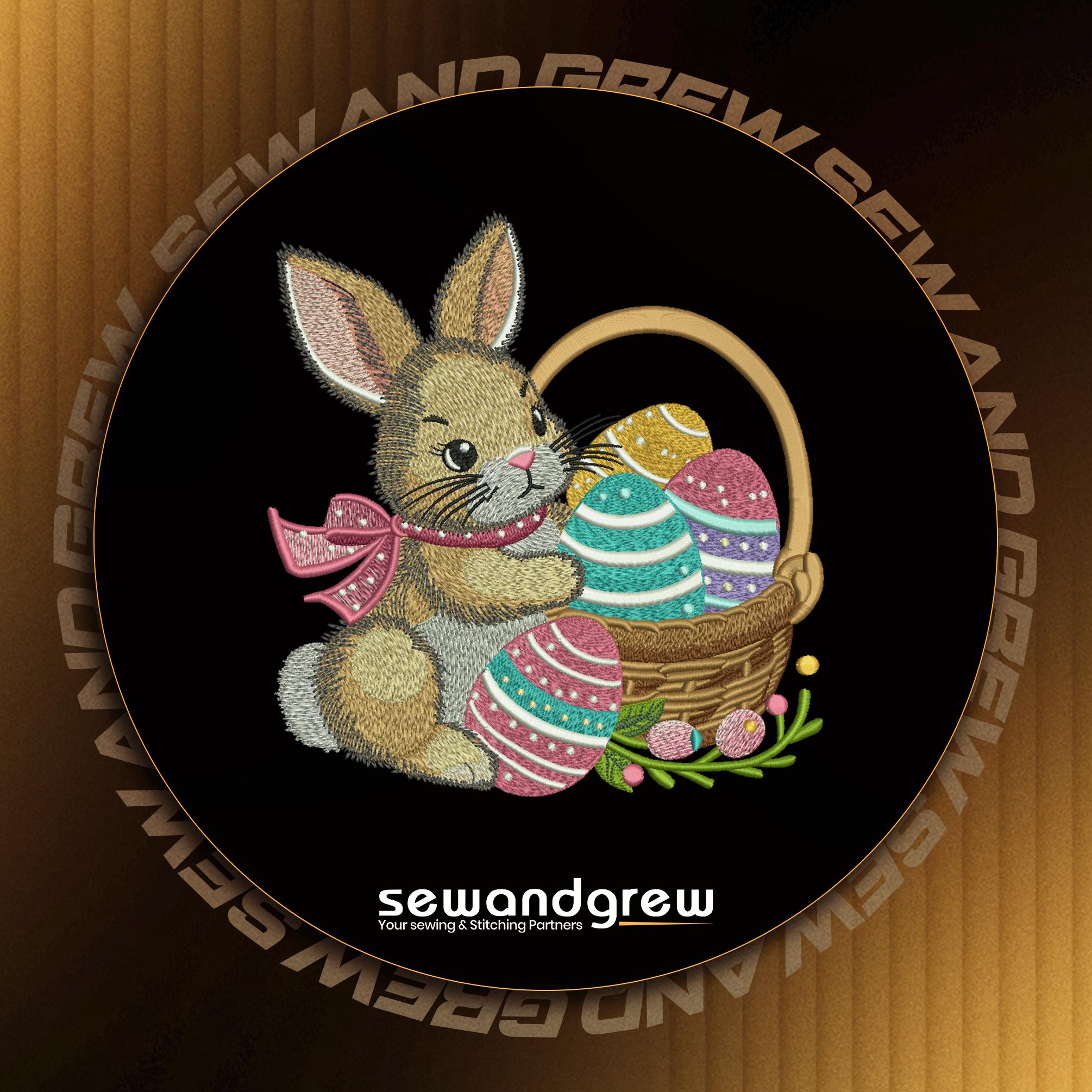 Easter Bunny Embroidery Design