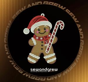 FSL Gingerbread Ornament Embroidery Design