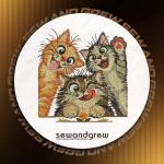 Goofy Cats Embroidery Design