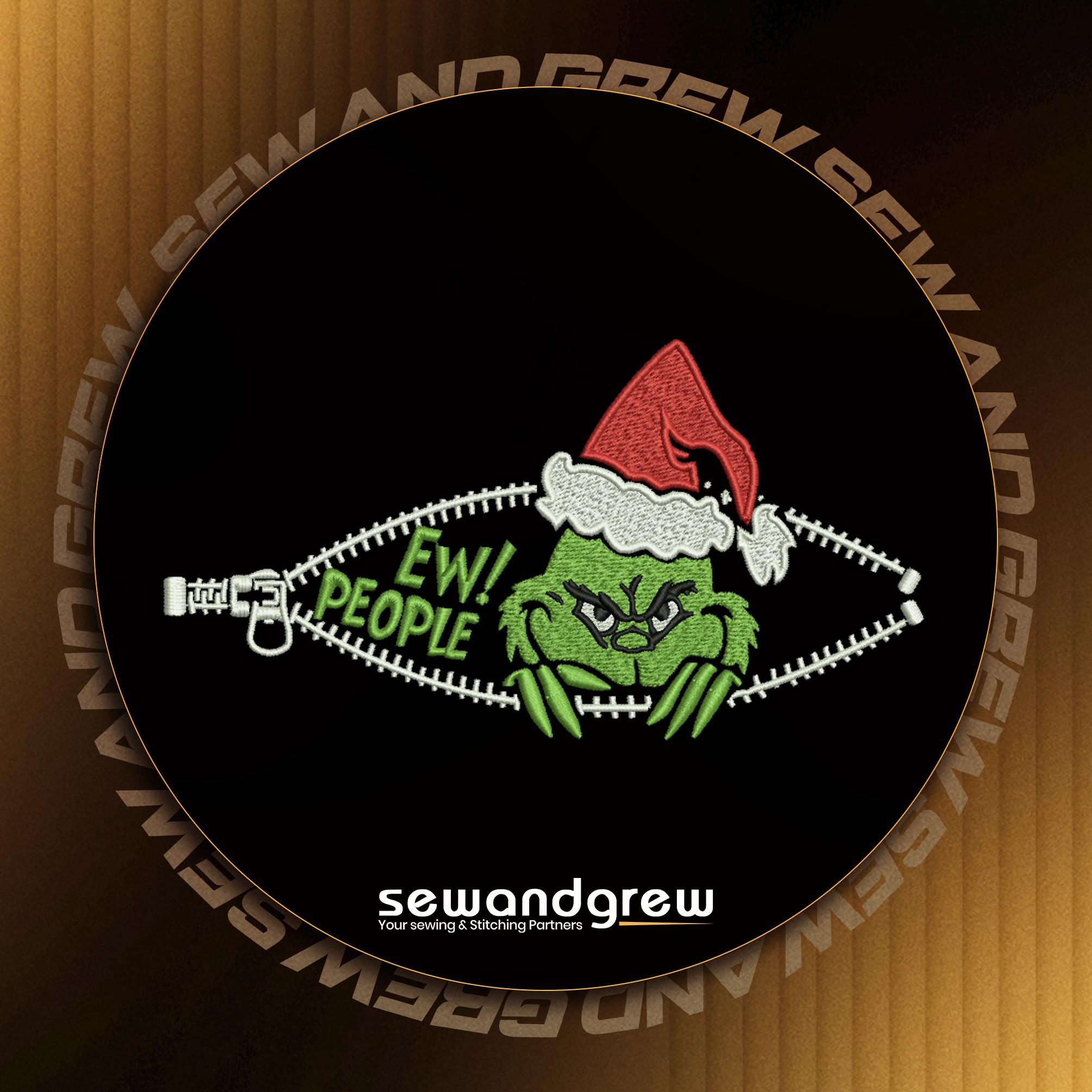 Grinch Eww People Embroidery Design