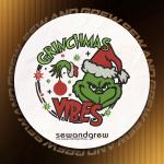 Grinchmas Vibes Logo Embroidery Design
