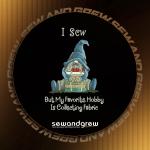 I Sew Gnome Logo Embroidery Design