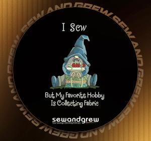 I Sew Gnome Logo Embroidery Design