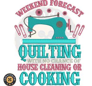 Weekend Forecast Embroidery Design