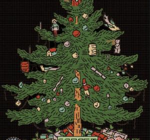 Spode Tree Cross-Stitch Design