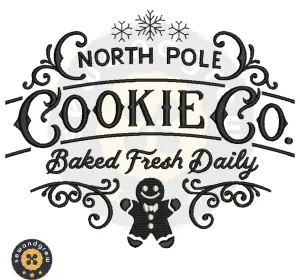 NORTH POLE COOKIE Embroidery Design