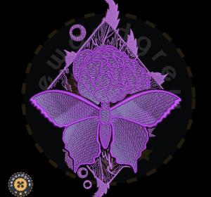 Urban Butterfly Embroidery Design
