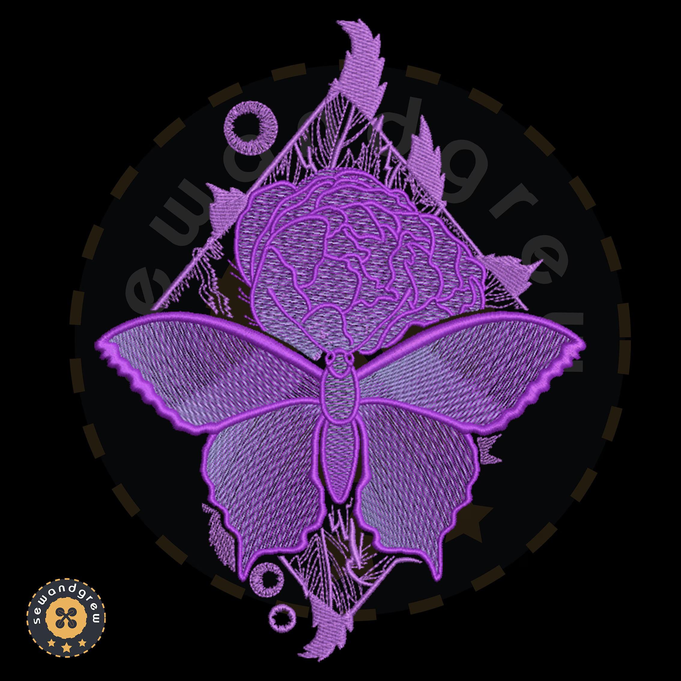 Urban Butterfly Embroidery Design