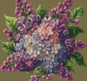 Lilacs Flower Cross Stitch