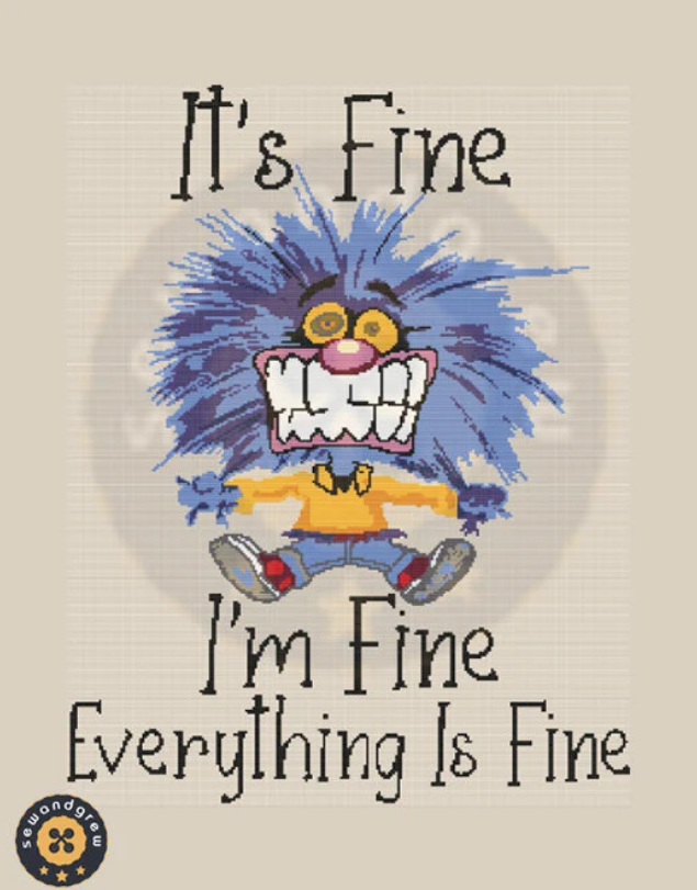 I AM FINE CROSS STITCH PATTERN