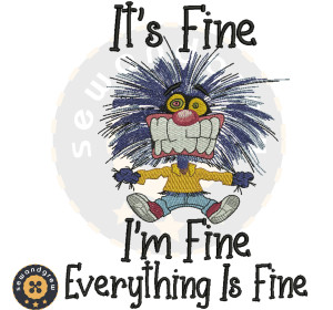 I AM FINE EMBROIDERY PATTERN