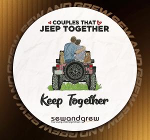 Jeep Together Embroidery Design