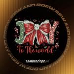 Joy to the world Embroidery Design