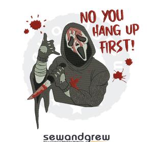 No you hang up Embroidery Design