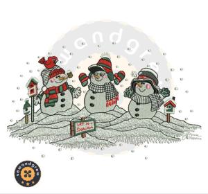 Let It Snow Embroidery Design