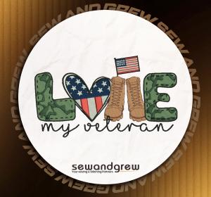 My Veteran 5 inch Embroidery Design