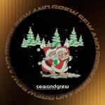 Mr & Mrs Santa Embroidery Design