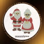 FSL Mr and Mrs Santa Embroidery Design