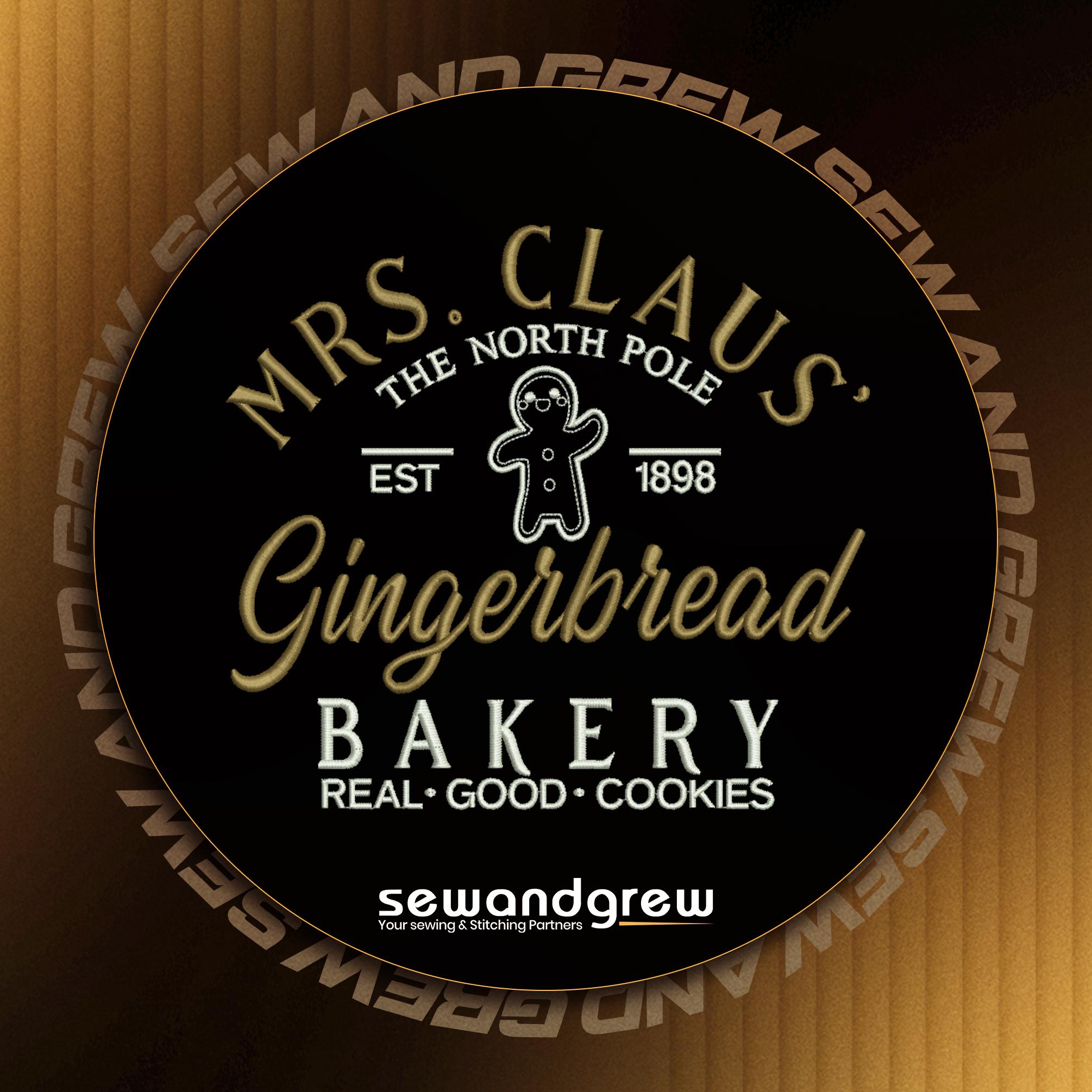 Mrs Claus Ginger Embroidery Design