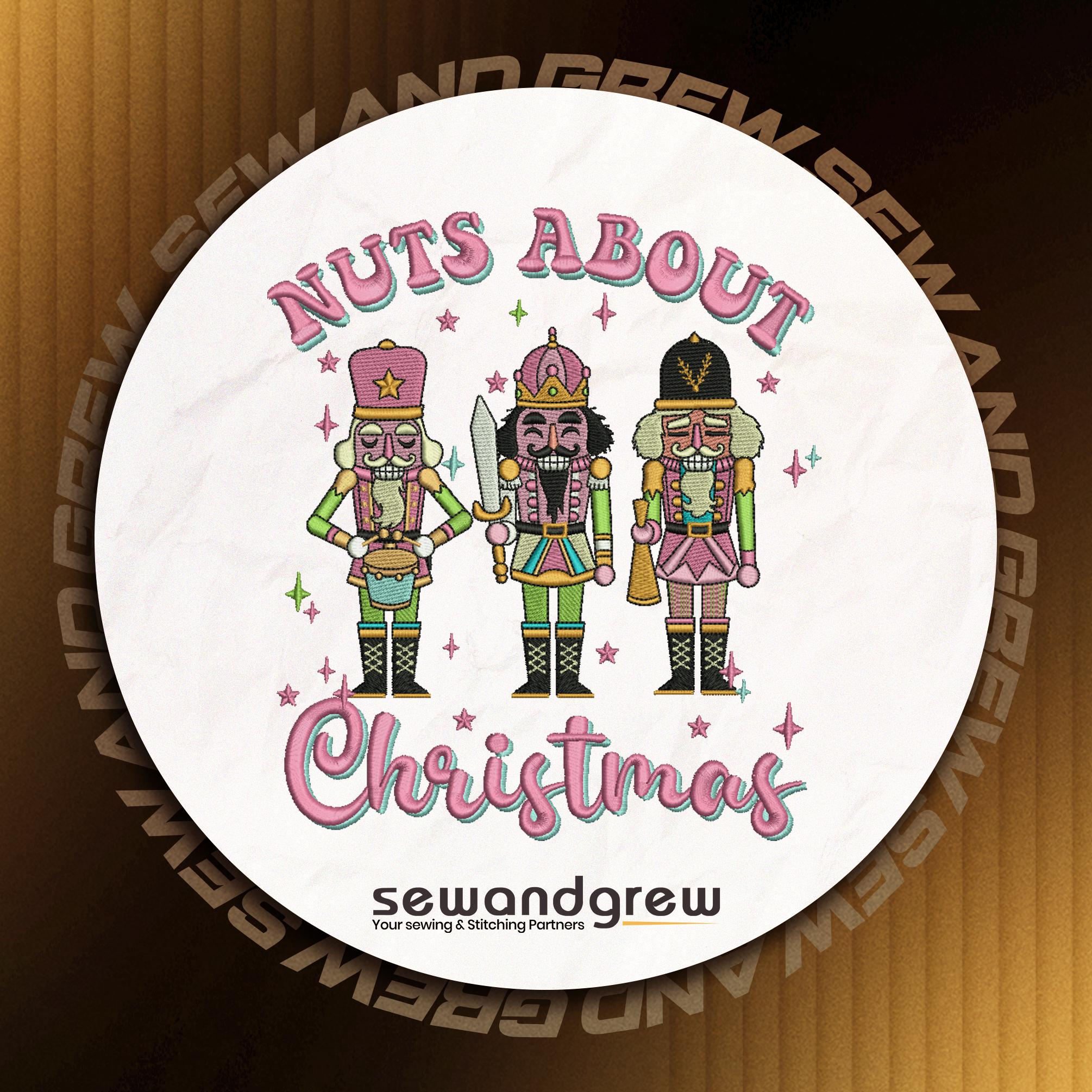 Nuts about Christmas Embroidery Design