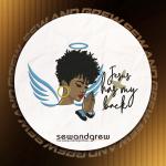 Pray to god Embroidery design