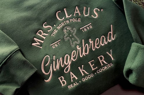 Mrs Claus Gingerbread Embroidery Design