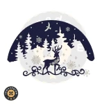 Christmas Deer Embroidery Design