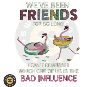 Friends For So Long Embroidery Design