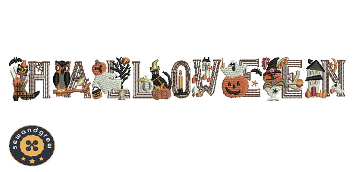 Halloween Embroidery Design