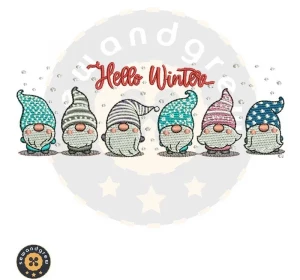 Hello Winter Embroidery Design