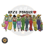 The Nine Musketeers Embroidery Design